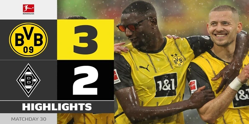 Dortmund vs Monchengladbach rượt đuổi tỷ số mãn nhãn